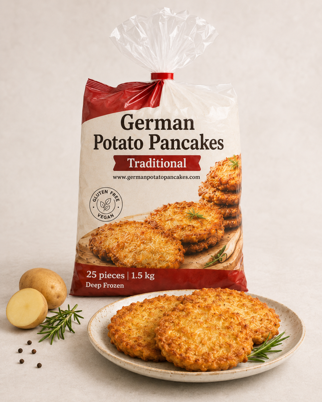 1.5 kg foodservice pack German potato pancakes