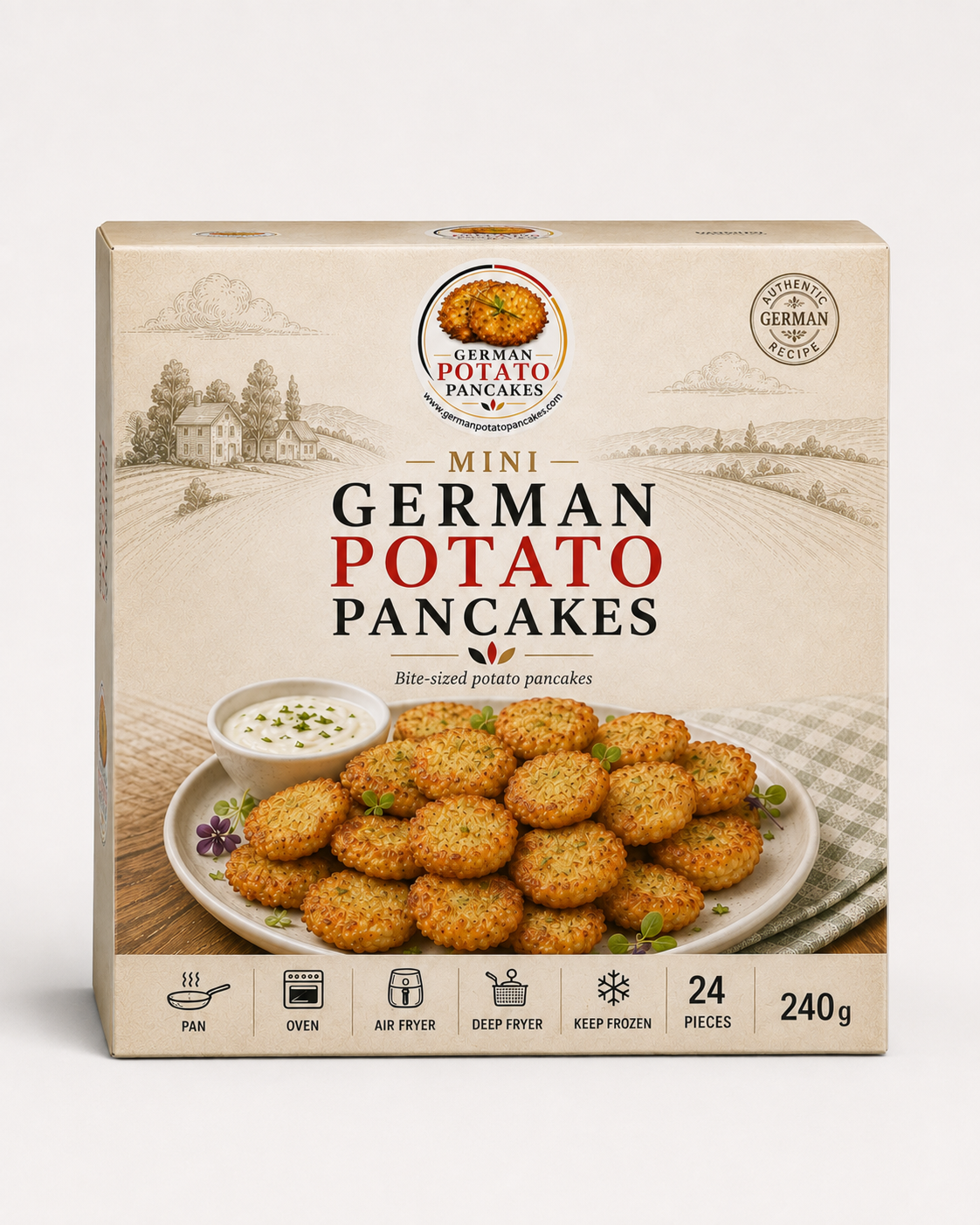 Mini German Potato Pancakes retail pack